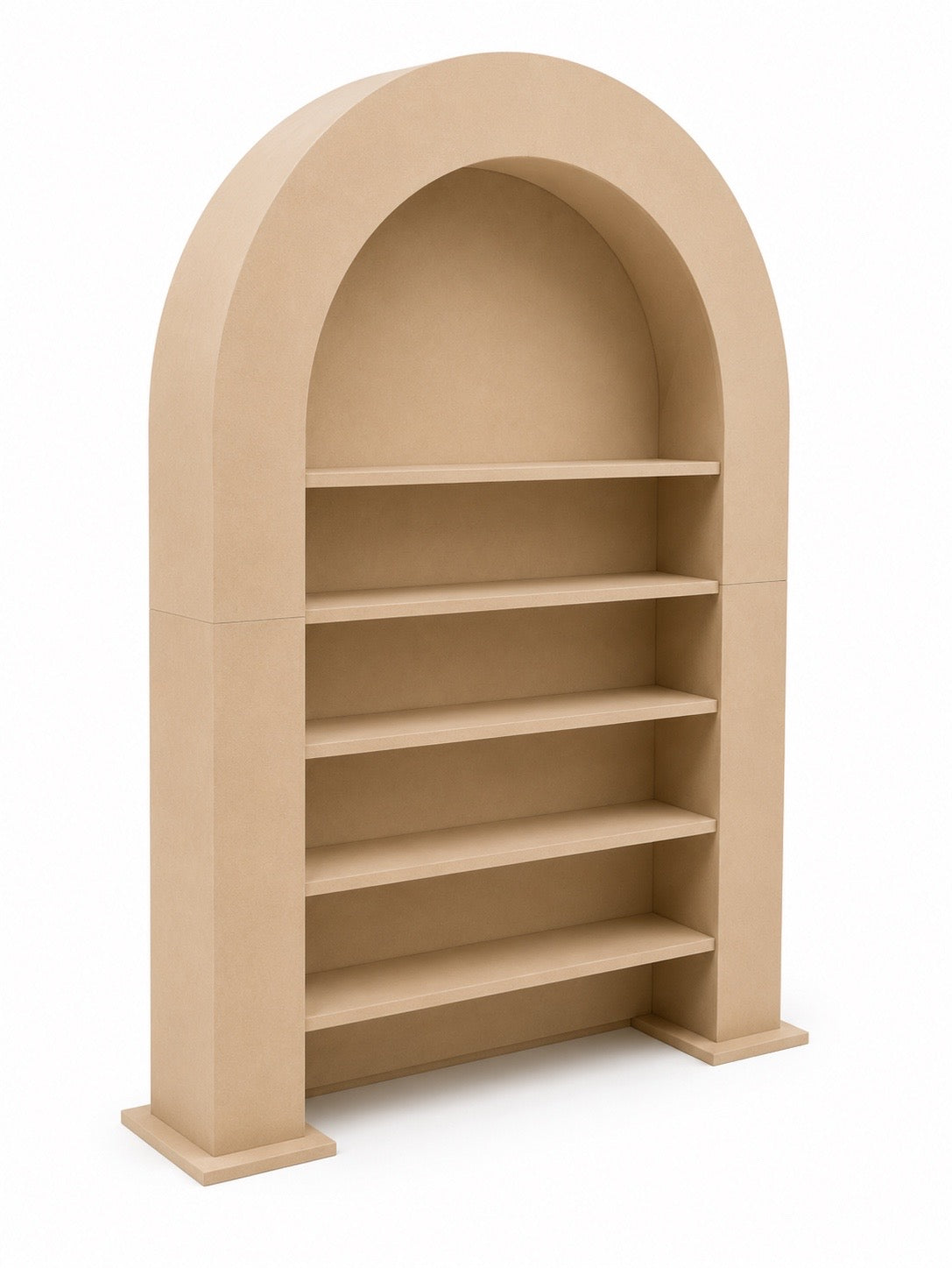 3D Arch Backdrop with Shelving