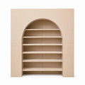 3D square arch with shelving