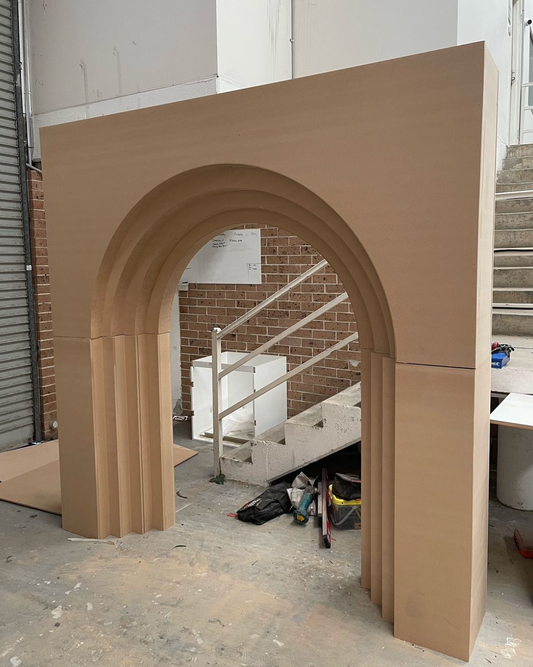 3D Levelled Arch Rectangle Backdrop
