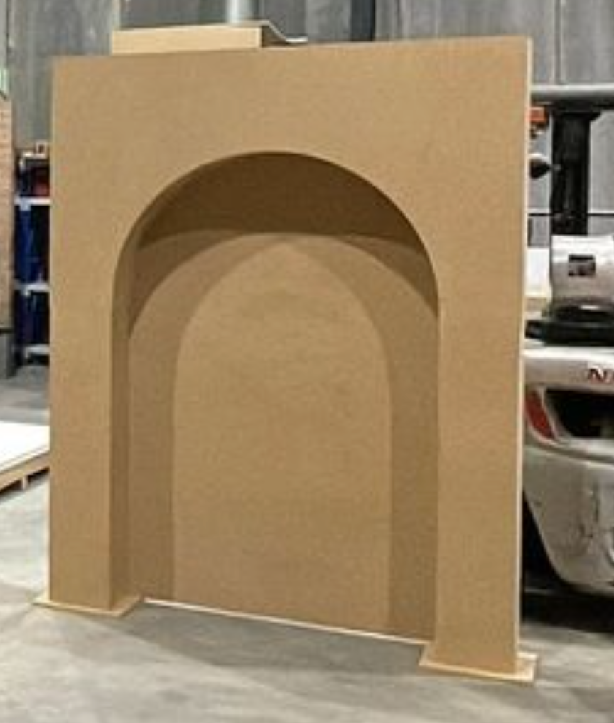 3D Square Edge Arch Backdrop with Backing