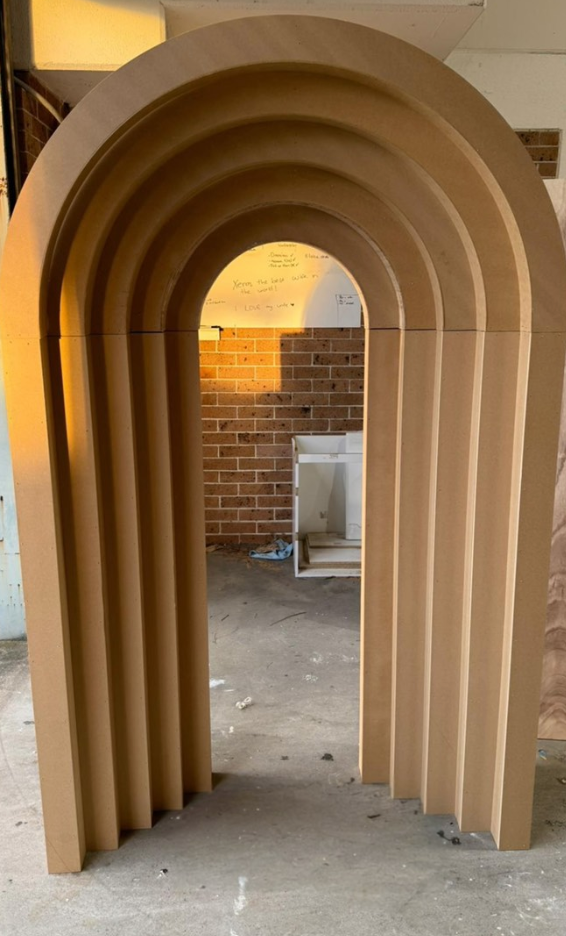 Stepped arch backdrop