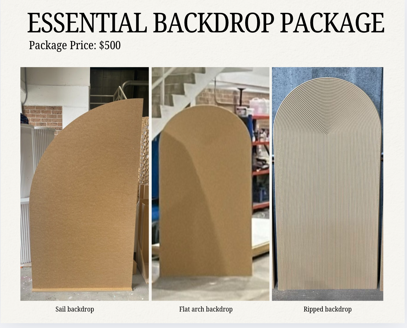 Essential backdrop package