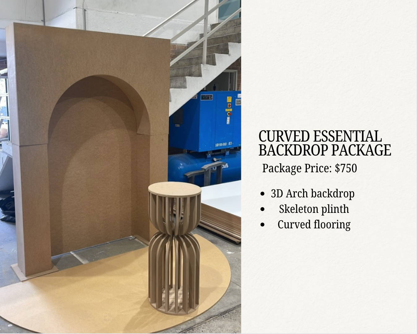 Curved Essential Backdrop Package